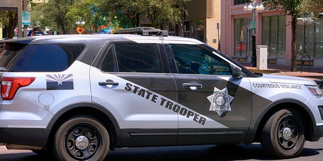 Arizona State Trooper vehicle in downtown Tucson, Arizona.