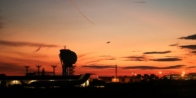 A plane takes off in Barcelona, Spain, on Nov. 3, 2022.