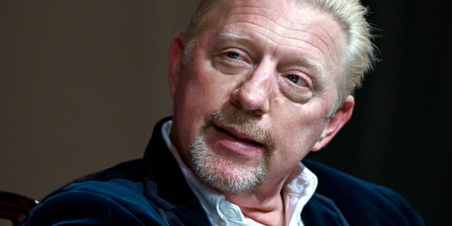 14 October 2020, Saxony-Anhalt, Dessau-Roßlau: Boris Becker, former tennis professional, speaks at an event in Dessau. The Grand Slam winner and Wimbledon winner is a guest at the event series "Anhalt Sport meets legends". 