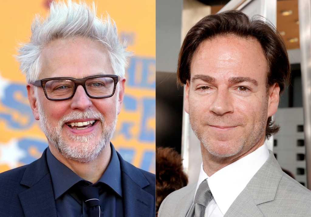 James Gunn, left, and Peter Safran, right, are the new co-CEOs of DC Studios. 