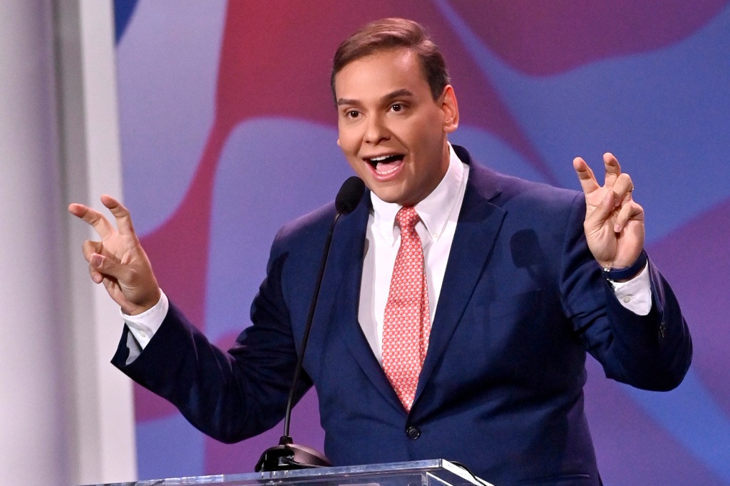 New York Congressman-Elect George Santos speaks during the Republican Jewish Coalition (RJC) Annual Leadership Meeting at the Venetian Las Vegas in Las Vegas, Nevada on November 19, 2022