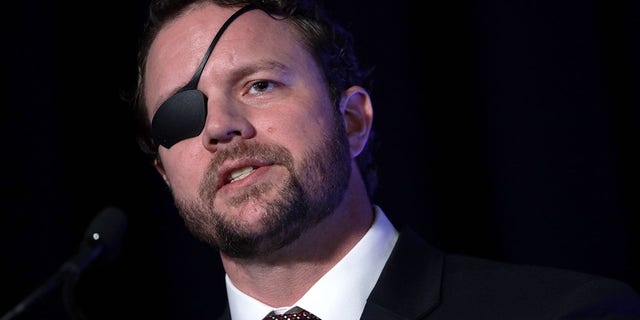 Rep. Dan Crenshaw, R-Texas, speaks at the annual Conservative Political Action Conference at Feb. 26, 2020, in National Harbor, Maryland. 