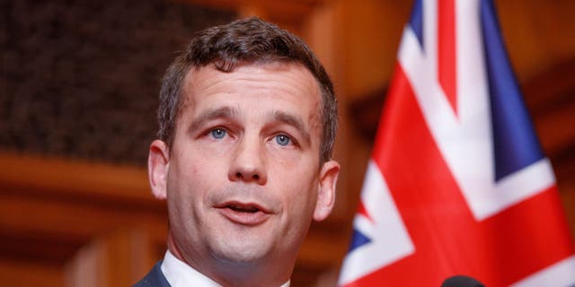 Association of Consumers and Taxpayers Party leader David Seymour speaks during a media conference in the Legislative Council Chamber in Parliament on Sept. 28, 2021 in Wellington, New Zealand.