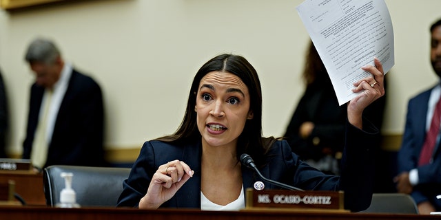 Representative Alexandria Ocasio-Cortez, a Democrat from New York, in Washington, DC, US, on Tuesday, Dec. 13, 2022. 