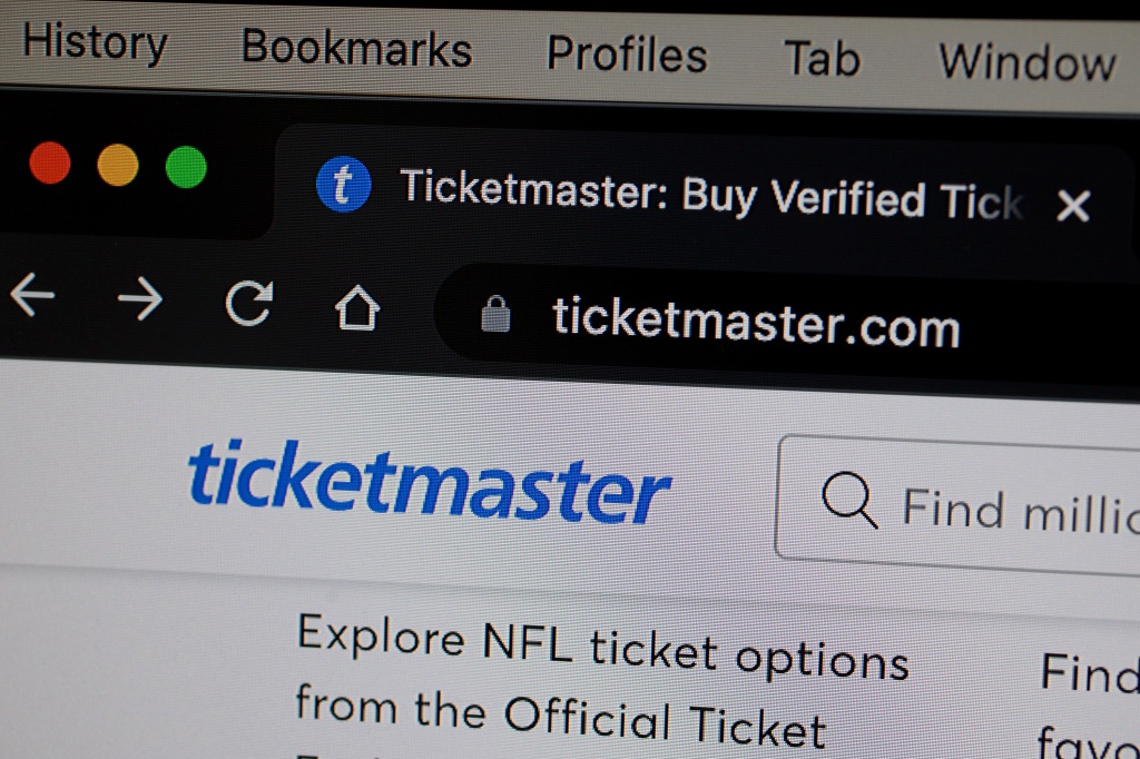 Ticketmaster website