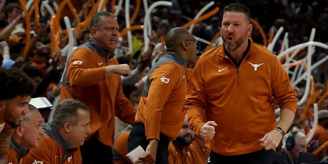 Head coach Chris Beard of the Texas Longhorns reacts during the Gonzaga Bulldogs game at the Moody Center on Nov. 16, 2022, in Austin, Texas.