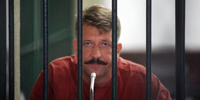 Viktor Bout sits inside a detention cell at Bangkok Supreme Court on July 28, 2008, in Bangkok.