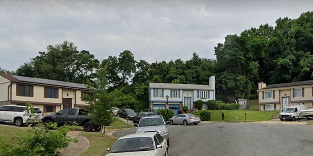 A Google Earth image shows the 800 block of Heron Court in Prince George's County, Maryland, which is where a home was shot into multiple times by an unknown shooter.