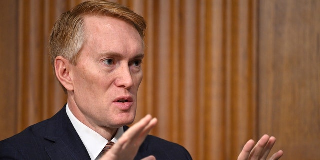 Senator James Lankford speaks during a Senate Finance Committee hearing (Mandel Ngan/Pool via REUTERS)