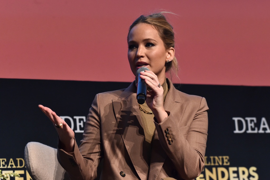 Jennifer Lawrence from the film "Causeway" speaks onstage during Contenders Film: Los Angeles at DGA Theater Complex on November 19, 2022 in Los Angeles, California.
