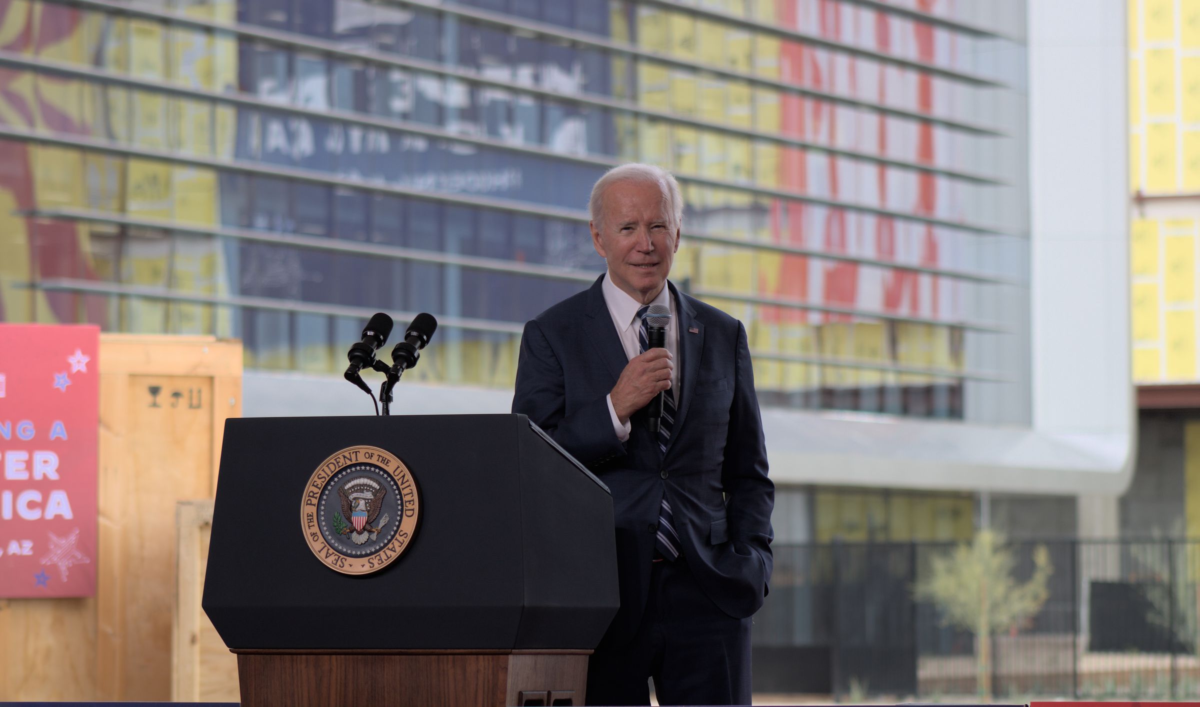 Biden came to Phoenix to tout US manufacturing and the CHIPS and Science Act. 