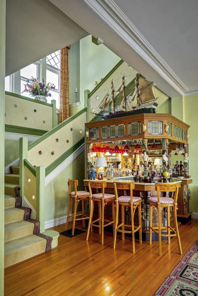 They completely redesigned the 11,000-square-foot, 42-room cottage-style house, which oozes magic from its criss-cross windows to its sprawling fairytale-themed playrooms. 