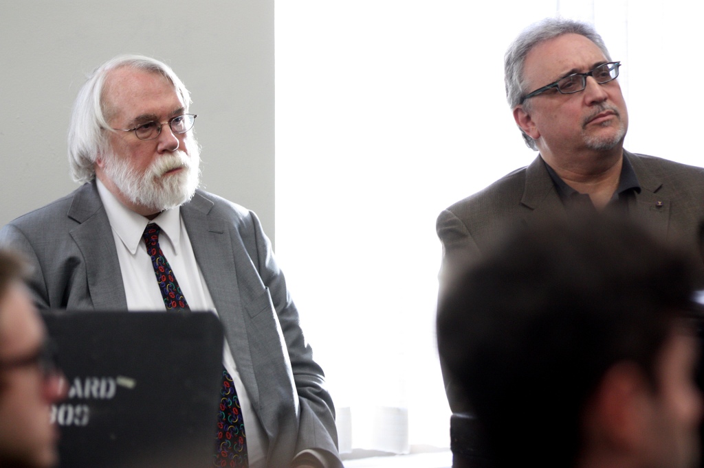 The late Christopher Rouse, left, and Robert Beaser, right, are both accused of sexual misconduct toward female composition students.