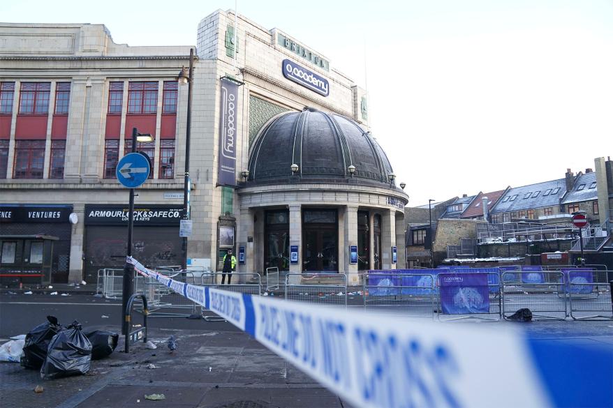 The scene outside Brixton O2 Academy