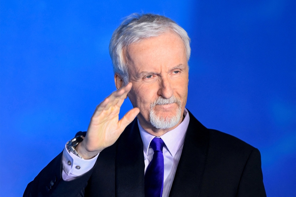 Director James Cameron arrives at the world premiere of "Avatar: The Way of Water" in London, Britain Dec. 6. 