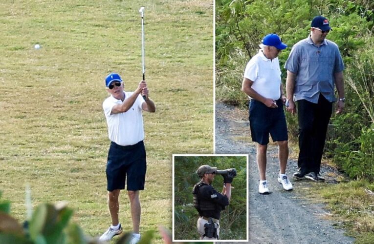 Biden loses golf ball in US Virgin Islands