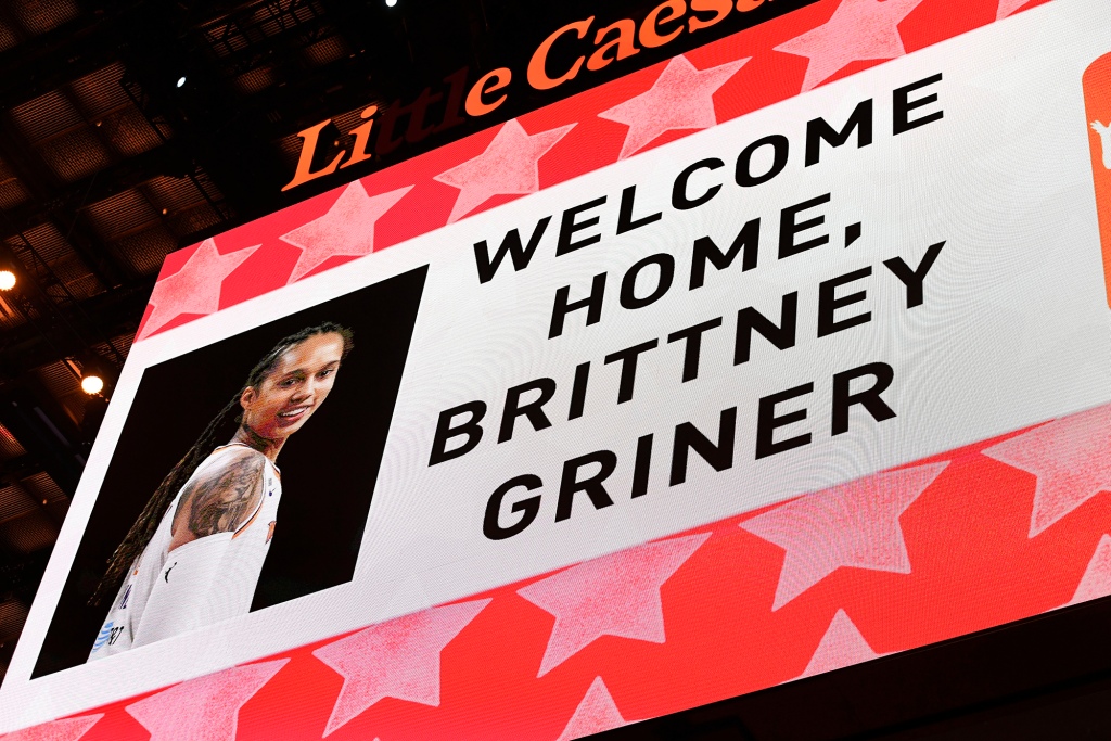 pictured is a welcome sign for Griner