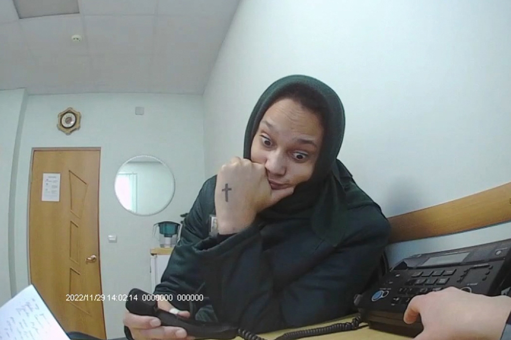 Brittney Griner is seen at Women's Penal Colony No 2.