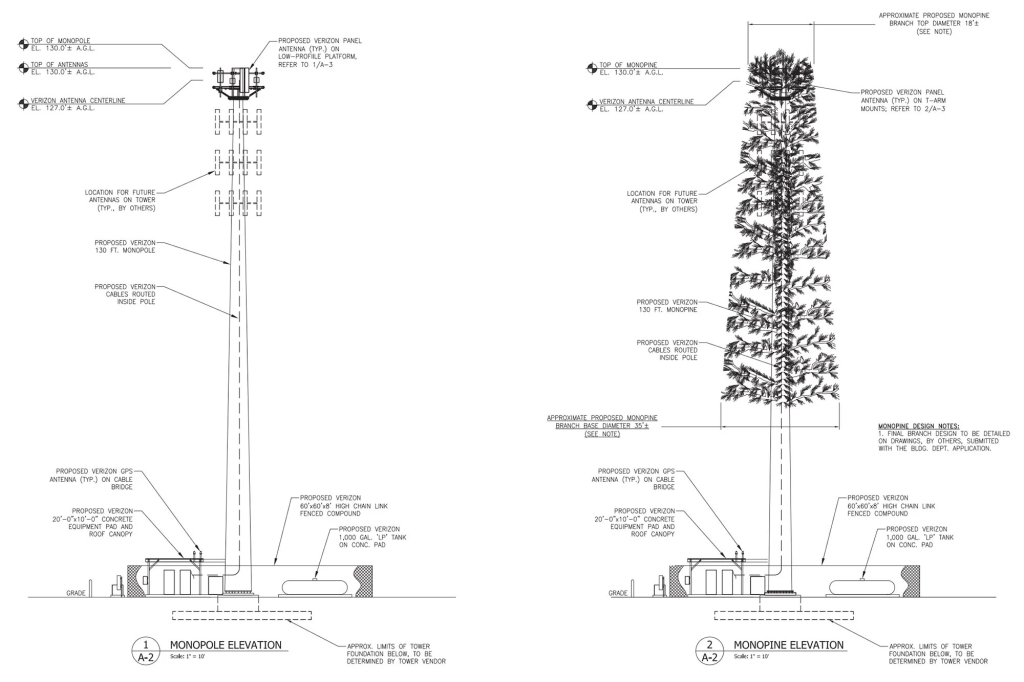 If approved, the 130-foot tower could be constructed within a year, Calves told The Post.