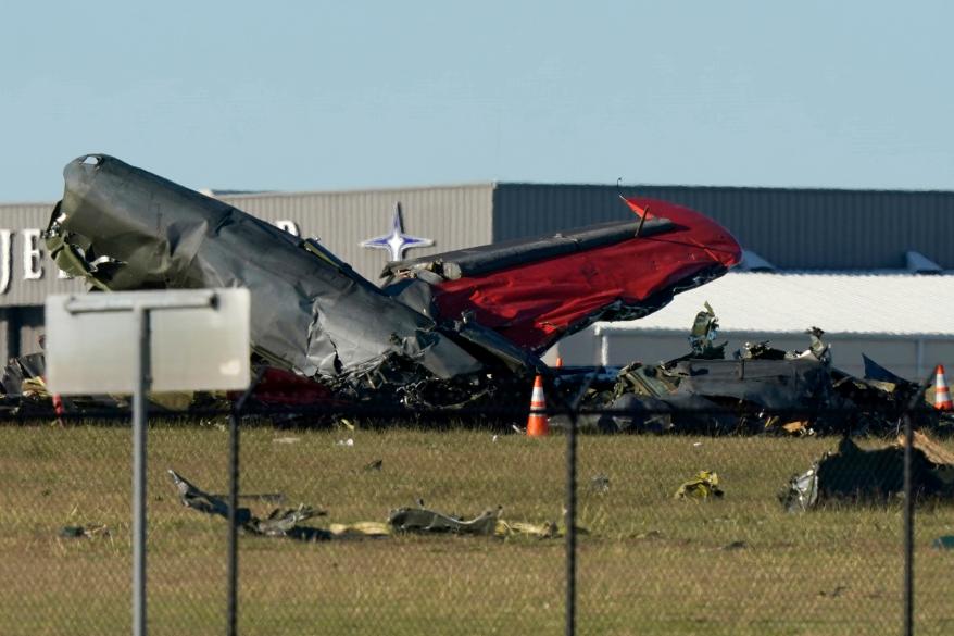 Debris from the crash