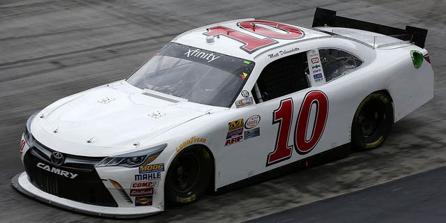 Matt DiBenedetto, driver of the No. 10 Toyota, practices for the NASCAR XFINITY Series Food City 300 at Bristol Motor Speedway in Bristol, Tennessee, on Aug. 19, 2016.