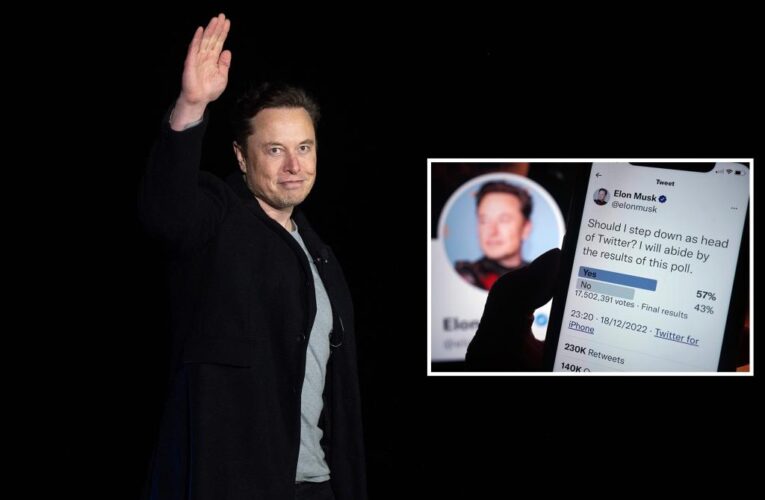 Elon Musk says he’ll step down as Twitter CEO
