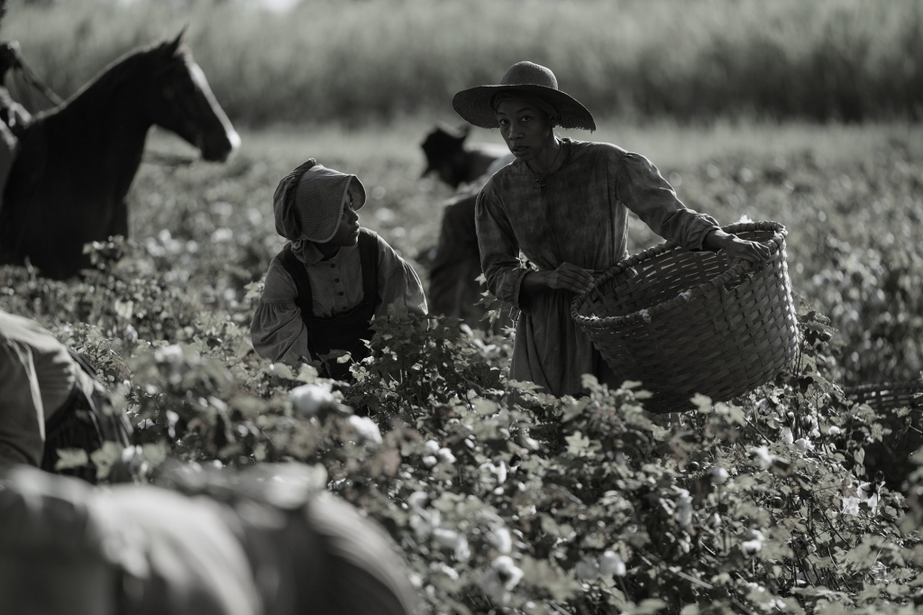 "Emancipation" is shot with a washed-out palate, like an old photograph. 