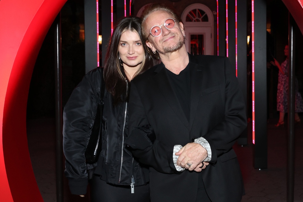 Eve Hewson with her dad, Bono. 