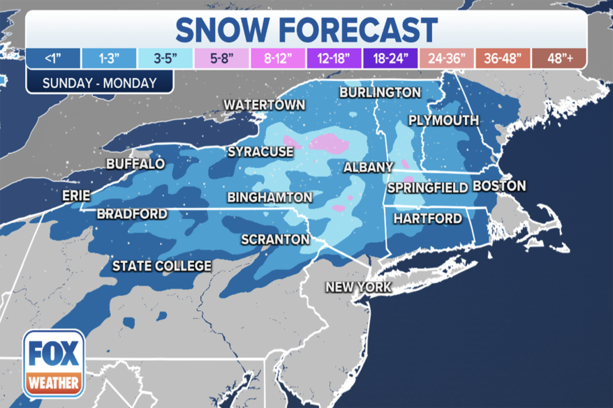 If snow does land, it would be the first snowfall of the season for New York, Bridgeport in Connecticut or Providence in Rhode Island.