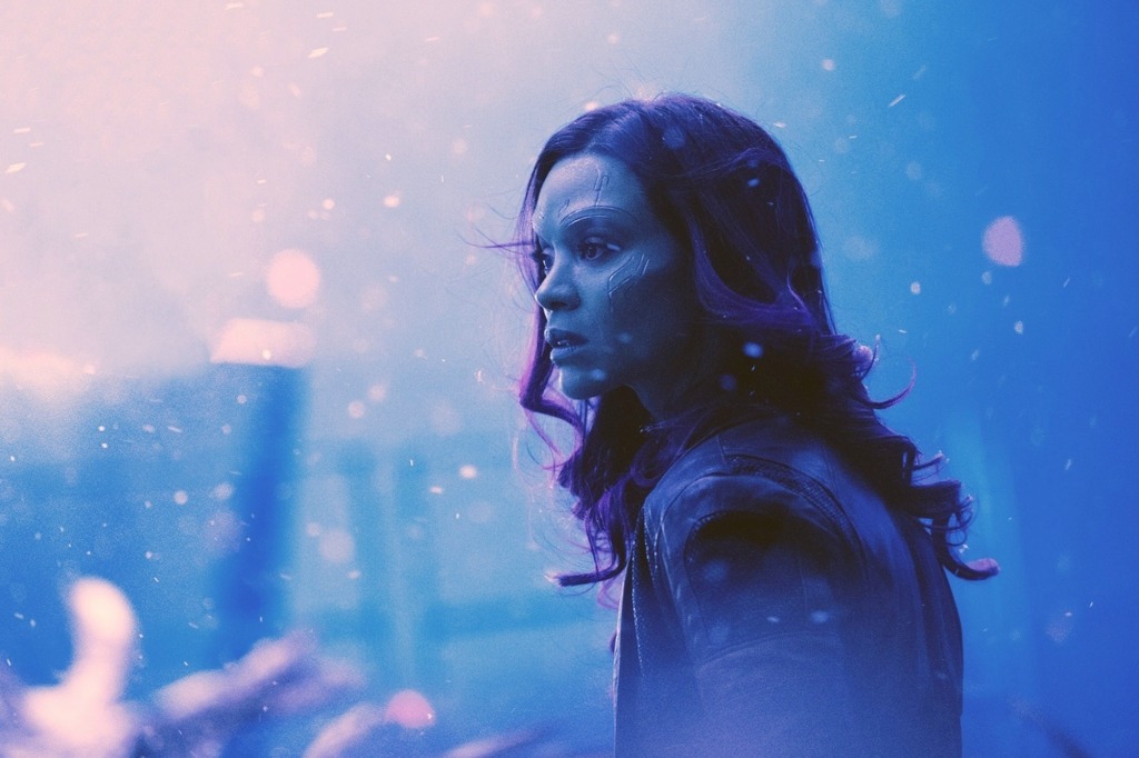 Zoe Saldana in "Avengers: Infinity War" in 2018.
