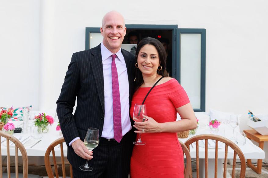 A picture of Grant Wahl and his wife, Celine Gounder.