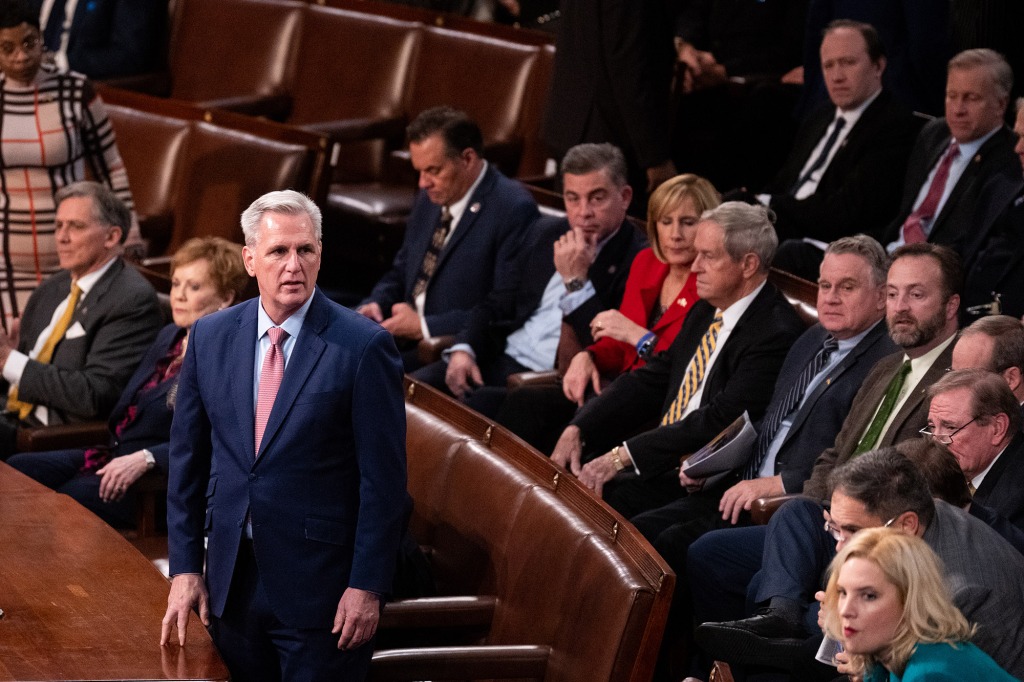 Rep. McCarthy pictured in Congress last week.