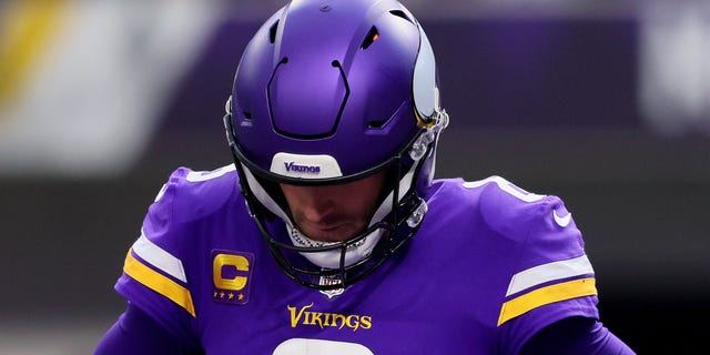 Kirk Cousins of the Minnesota Vikings after a play against the Indianapolis Colts during the second quarter of a game at U.S. Bank Stadium Dec. 17, 2022, in Minneapolis.