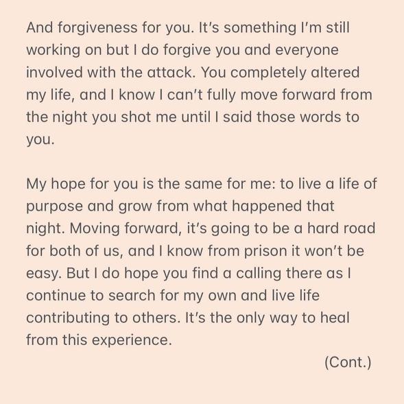 Lady Gaga's victim-impact statement to court as his shooter was sentenced to 21 years in prison.