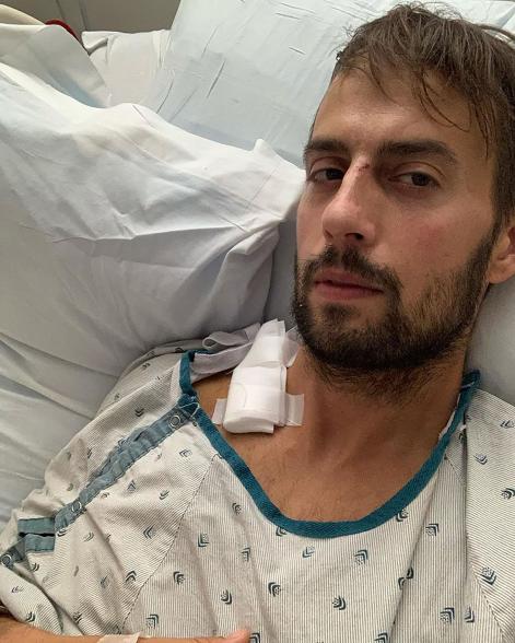 Ryan Fischer in hospital after being shot protecting Lady Gaga's dogs.