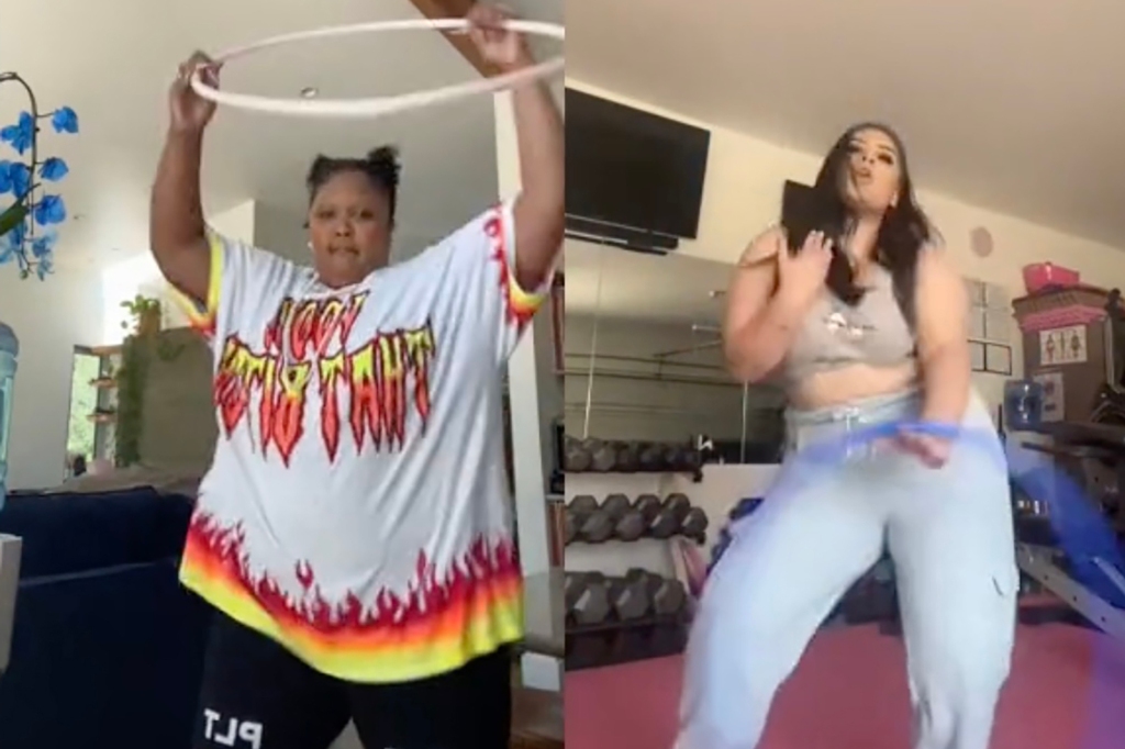 Old-fashioned hula-hooping became so popular during the pandemic that mega-celebs like Lizzo (above with hooping pro Deven Zimmer) embraced the pastime and even added it to their TikTok repertoires.