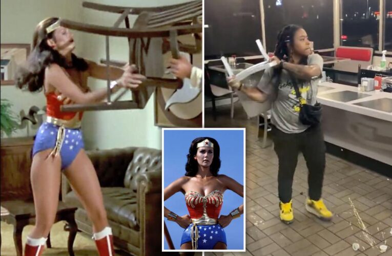 ‘Wonder Woman’ Lynda Carter says ‘I trained at Waffle House’ after viral brawl video