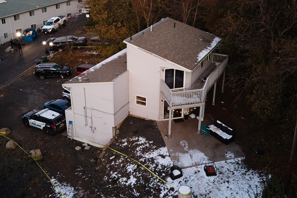 The house where found University of Idaho students were slain on Nov. 13.