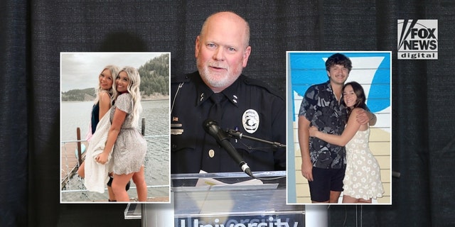 Moscow Police Department Chief James Fry speaks at a press conference a week after four students were murdered near the University of Idaho campus. 
