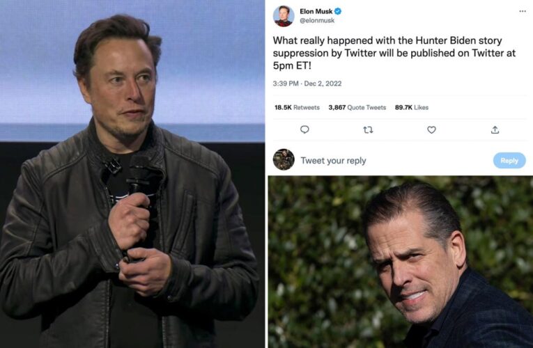 Elon Musk to drop Twitter’s Hunter Biden censorship file today