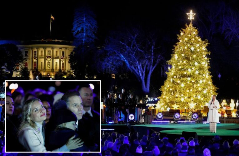 Hunter Biden and family spotted at DC Christmas tree lighting ceremony