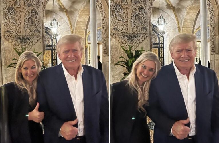 Trump photographed with QAnon and Pizzagate conspiracy theorist Liz Crokin at Mar-a-Lago event