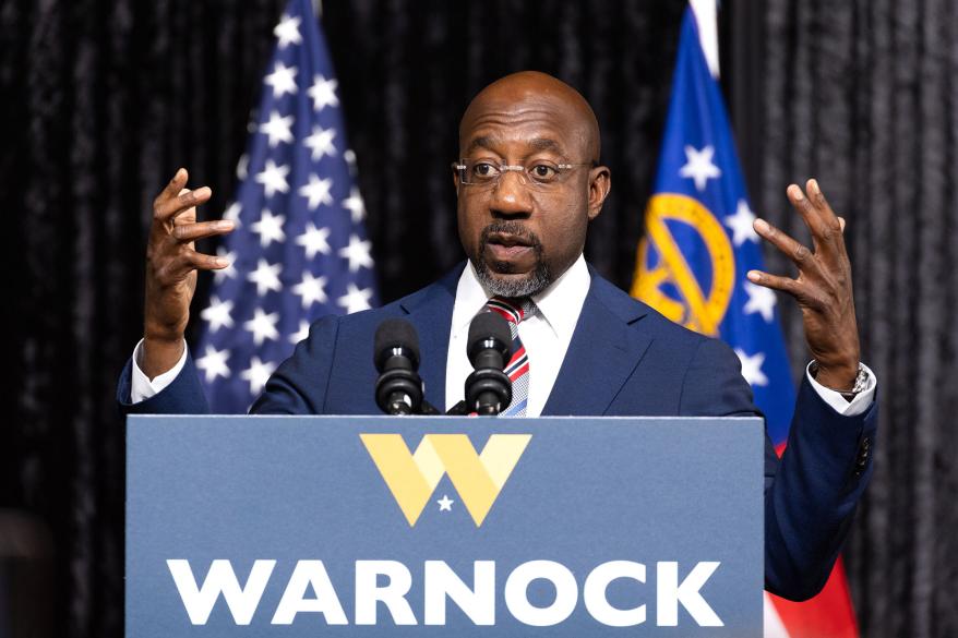 A picture of Georgia Democratic Senator Raphael Warnock.