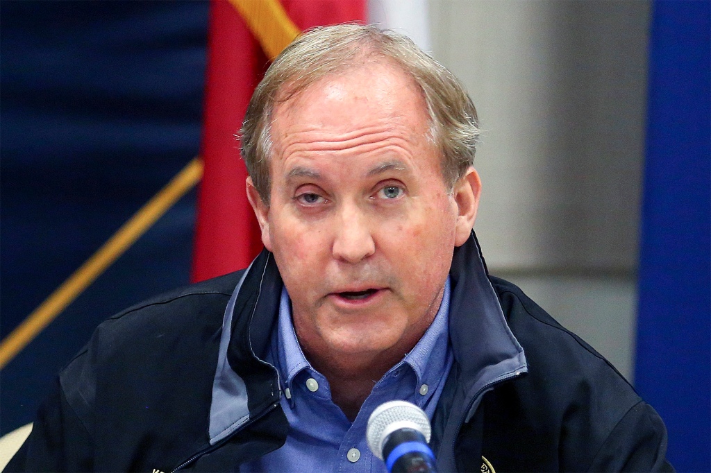 General Ken Paxton speaks to the media in Weslaco, Texas on Jan. 27, 2022.