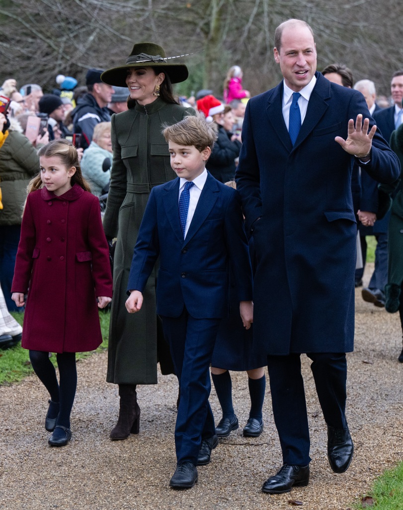 prince william and his family greet members of the public