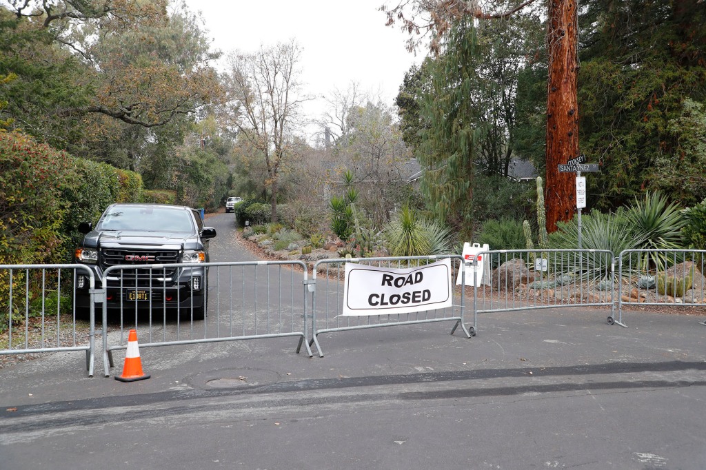 The road leading up to Bankman-Fried's parents house has been closed off to the public.