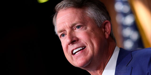 U.S. Sen. Roger Marshall, R-Kan., speaks at a press conference at the U.S. Capitol Aug. 5, 2022, in Washington, D.C. 