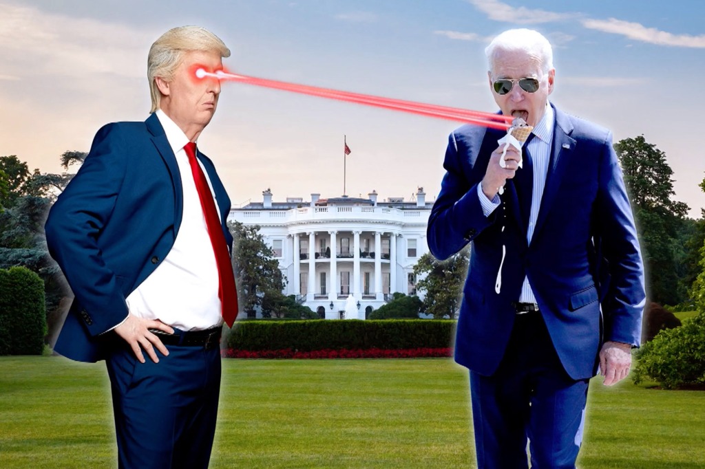 Trump then offered a card of him “as a cowboy. Or me melting Biden’s ice cream with my big laser eyes.” Trump then assured viewers that his NFT's were not a variation of Pokemon. 