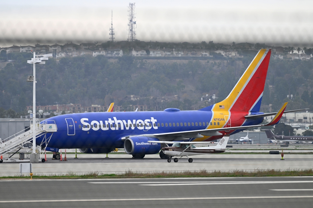 A Southwest Airlines plane.