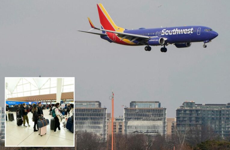 Southwest Airlines cancels two-thirds of its flights Monday